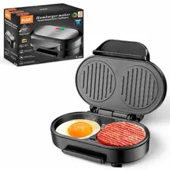 GENERICO - PLANCHA PARA HAMBURGUESAS ELECTRICA DE ACERO