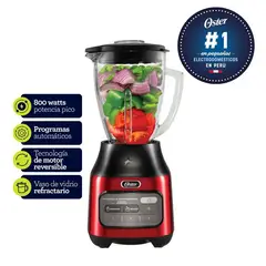 OSTER - Licuadora 1.5L 3 Velocidades Rojo BLSTPEG-CRT