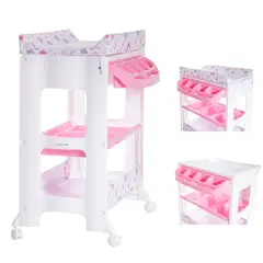 EBABY - Bañera Cambiador para bebé 3 piso Natiel Rosado