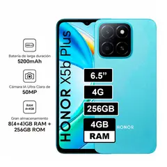 HONOR - Celular X5B Plus 4GB RAM 256GB OCEAN BLUE