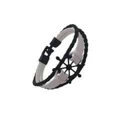 GENERICO - Pulsera de Cuero Unisex - Timonel