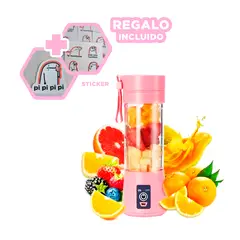 GENERICO - Licuadora para Jugos de Color Rosado Y+Regalo Stickers