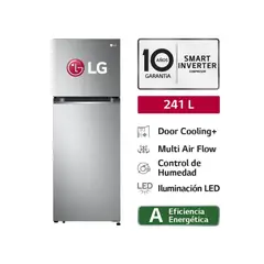 LG - Refrigeradora Top Freezer 241L con Door Cooling GT24BPP
