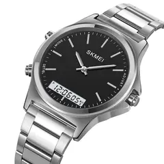 SKMEI - Reloj 2120 Plateado Digital Analogo
