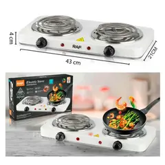 GENERICO - Cocina Electrica RAF 2 Hornillas Estufa 2000W Portatil