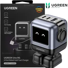 UGREEN - Cargador Rápido GaN 65W Robot Uno RG