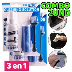 GENERICO - Combo 2 kit de limpieza para laptop 4 en 1 limpia monitor pc camara