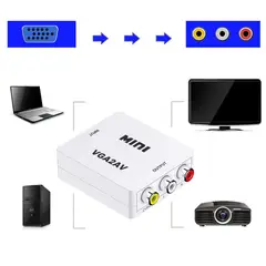 GENERICO - Convertidor vga a rca cable adaptador