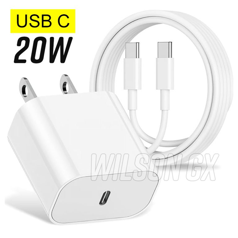 Cargador Compatible para iPhone 15 16 tipo C a C Carga Rápida 20W