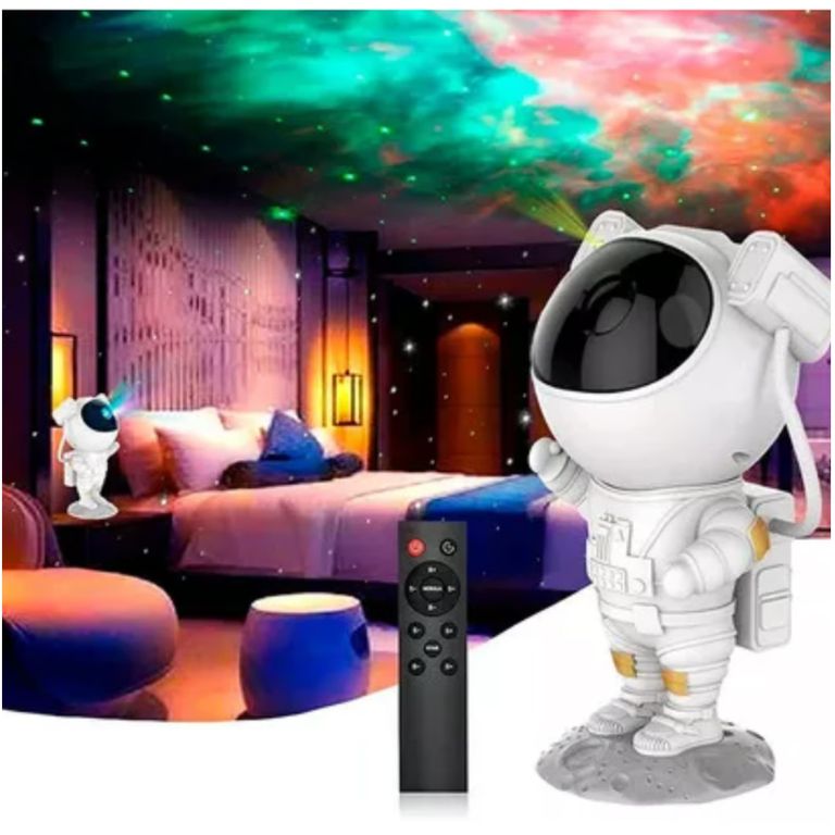 Proyector Galaxia Astronauta Luz Nocturna Nebulosa + Control