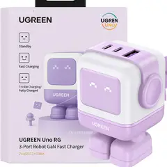 UGREEN - Cargador Uno RG 65W Robot GaN Carga Rápida Purple
