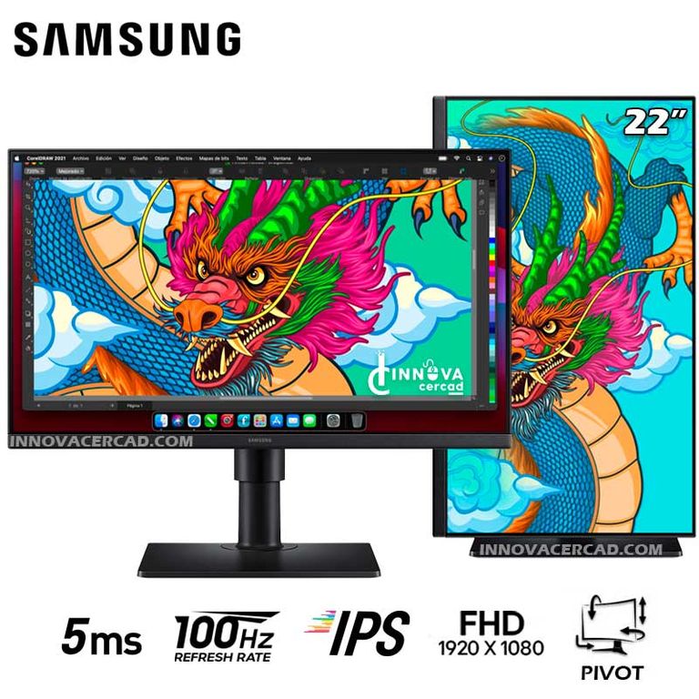 Monitor Essential S4 22 IPS FHD 100Hz 5ms Pivote