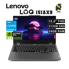 LENOVO - LAPTOP LOQ 15 IAX9/ INTEL CORE I5 -12450HX / SSD 512 GB / 24 GB RAM / RTX 3050 / 15.6 "FHD