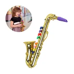 GENERICO - Saxofón de Juguete Dorado para Niños con 4 Teclas Color