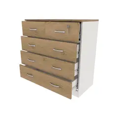 MUEBLES MACRUMO - Cómoda 90cm - 5 Cajones Tribeca con cajón con seguro