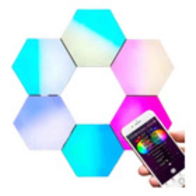 Luz Gamer Hexagonal Control App no Usa Pilas