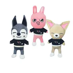 GENERICO - Pack 3 peluches Stray Kids Wolf Dwaekki FoxI.Ny