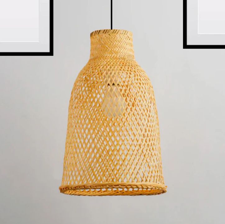 Lámpara Colgante de Bambu Natural Led