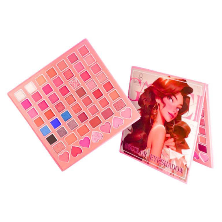 Sombras Glam Palette 55 Color Eyeshadow - Bellespa