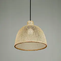 GENERICO - Lámpara Colgante de Bambu Natural Led