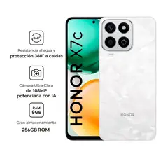 HONOR - Celular Libre X7c 8GB RAM - 256GB BLANCO LUNAR