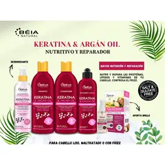GENERICO - KERATINA Y ARGAN - LIBRE DE SAL Y SULFATOS PACK X 5