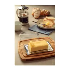 TRAMONTINA - Mantequillera ace Inoxtapa transparente