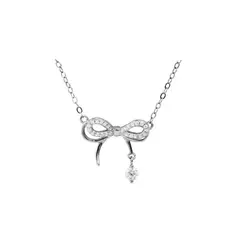 CLEO JOYAS & ACCESORIOS - Collar Coquette Plateado Plata