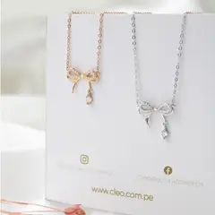 CLEO JOYAS & ACCESORIOS - Collar Coquette Dorado Plata