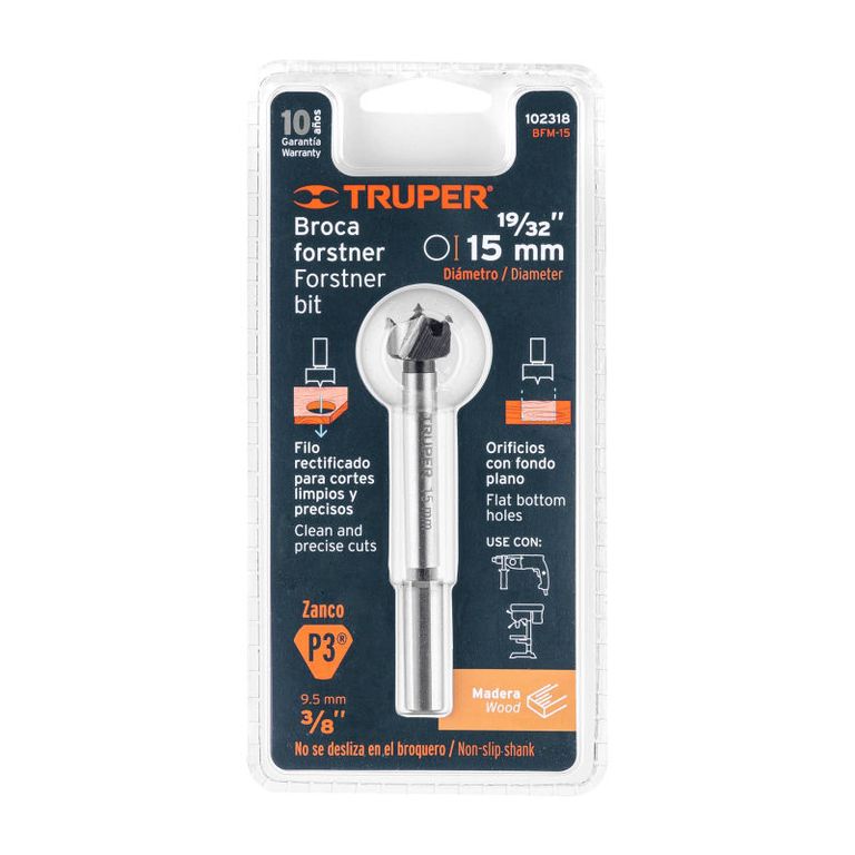 BFM-15 Broca forstner 15 mm para madera - 102318