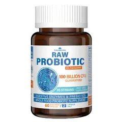 GENERICO - RAW SUNSHINE RAIN PROBIOTICS 100 BILLONES ENZIMAS DIGESTIVAS 60 CÁP