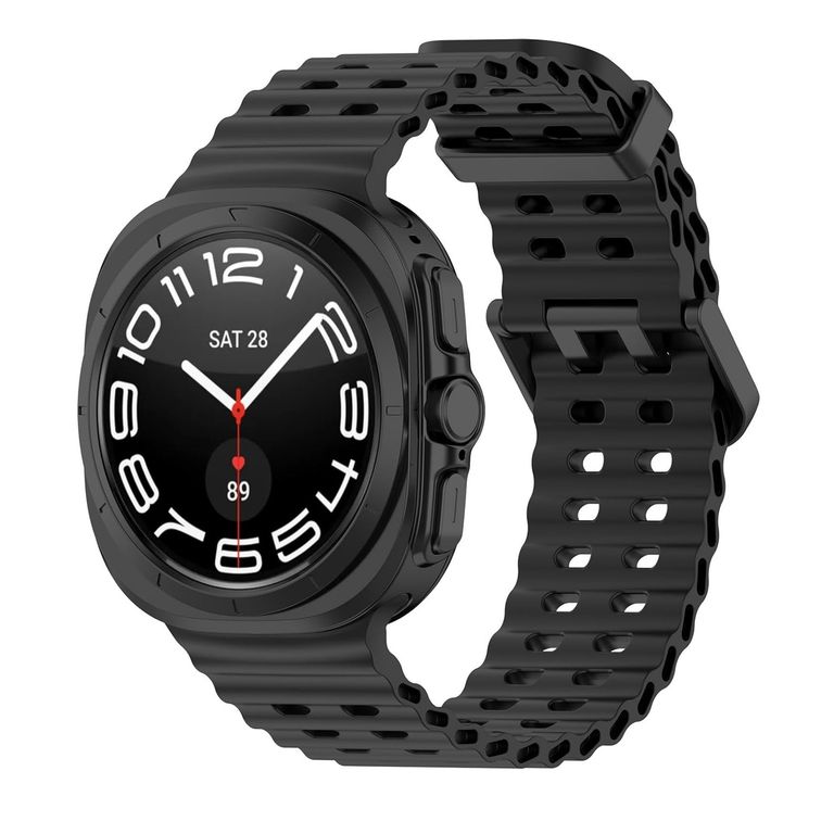Correas de silicona para Samsung Galaxy Watch 7 Ultra - Negro