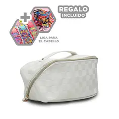 GENERICO - Pack12 Neceser de Maquillaje Color Blanco Y+Ligas de Regalo