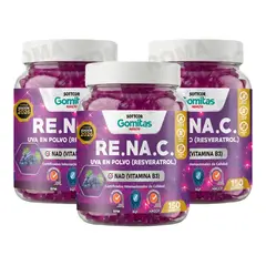 GENERICO - PACK 3 GOMITAS RESVERATROL 450 GOMITAS SOTTCOR LABS
