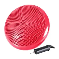 ARGYMPRO - DISCO DE EQUILIBRIO CON INFLADOR PILATES YOGA FITNESS ROJO