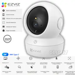 EZVIZ - Cámara de Seguridad H6C Pro IP Interno 3MP WIFI Tipo C Lente 4mm