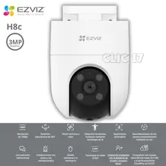 EZVIZ - Cámara de Seguridad H8C Pro Externo 3MP 360° WIFI con IA Alexa