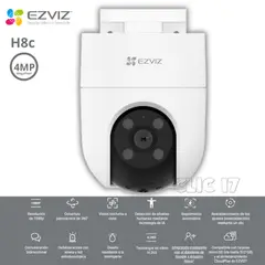 EZVIZ - Cámara de Seguridad H8C Pro Externo 4MP 360° WIFI con IA Alexa