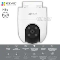 EZVIZ - Cámara de Seguridad H8C Pro Externo 5MP 360° WIFI con IA Alexa