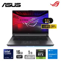 ASUS - LAPTOP GAMING ROG STRIX G16 ULTRA CORE 9 275HX RAM 16GB SSD 1TB RTX 5060 8GB 16" WUXGA WIN 11