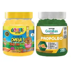 GENERICO - PACK 2 GOMITAS OMEGA 3 NIÑOS + PROPOLEO ADULTO 260 UND