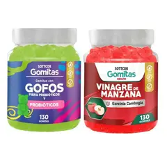 GENERICO - PACK 2 GOMITAS GOFOS PARA NIÑOS + VINAGRE DE MANZANA 130 UND