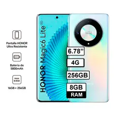 HONOR - Celular MAGIC 6 LITE 4G - 8GB RAM - 256GB Color Silver