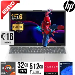 HP - LAPTOP 15 FC0275LA Ryzen 7 7330U 15.6" FULL HD RAM 32GB SSD 512GB W11 PRO
