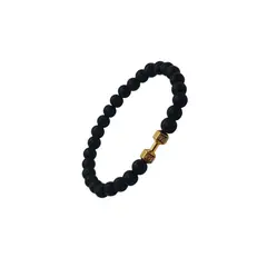 GENERICO - Pulsera de cuentas con mancuernas de gimnasio
