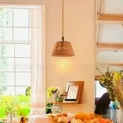 GENERICO - Lámpara Colgante de Soga Trenzada Led