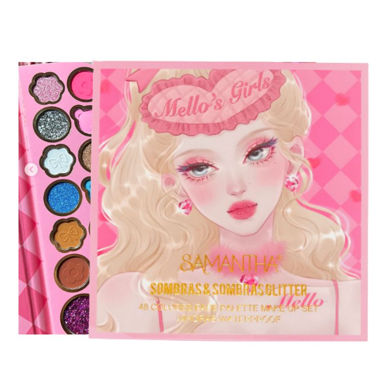 Paleta Mellos Girls 48 Color Eyeshadow - SAMANTHA