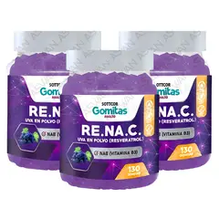 GENERICO - Pack De 3 Adulto De Resveratrol 130 Gomitas - SOTTCOR