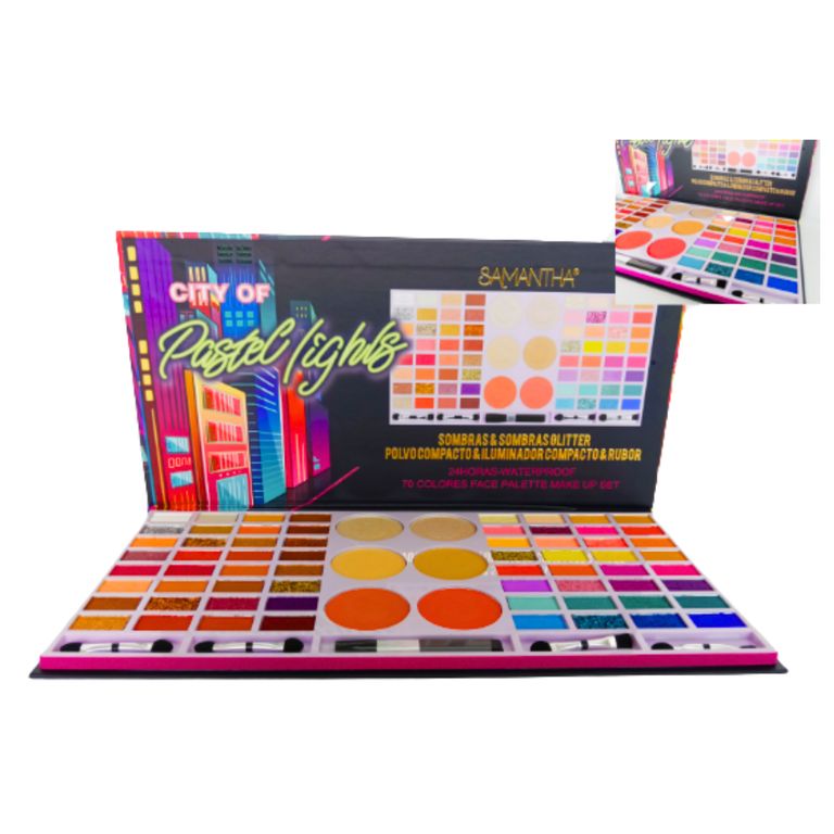 Paleta City Of Pastel Lighs 70 Colores - SAMANTHA