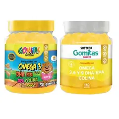 GENERICO - PACK 2 GOMITAS OMEGA 3 NIÑOS + OMEGA 3 ADULTO 260 UND